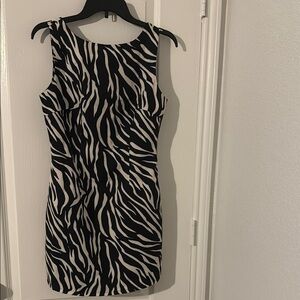 Zebra Print Sleeveless Dress